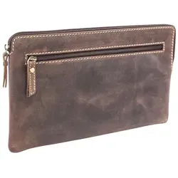 LEAS Banktasche & Geldtasche im Vintage-Style LEAS in Echt-Leder, Dark Cognac - Special-Edition