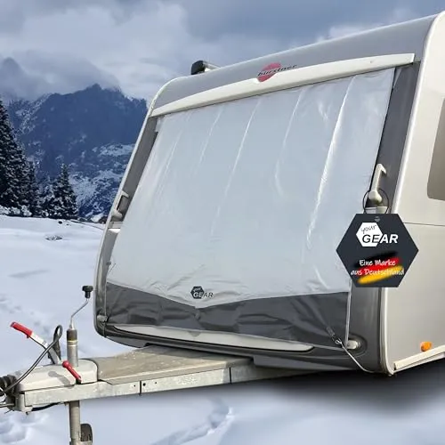 yourGEAR Autoplane Bugschutzplane Thermo 240 x 160 cm - Auto-Schutzhüllen: Hochwertige Bugschutzplane mit Aluminiumbeschichtung für effektiven Schutz im Winter und Sommer – ideal für Wohnwagen und sorgt für optimale Wetterbeständigkeit.