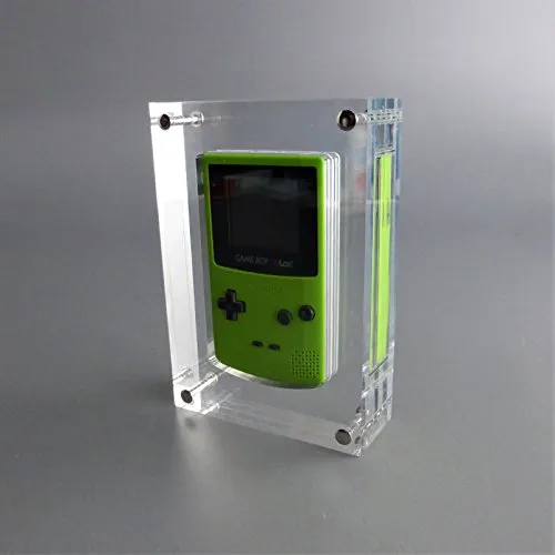 LOBOTEC Nintendo Gameboy Color Acrylglas Block "Color Star", Videospiel Retro Konsolen Case aus hochwertigem Plexiglas, Präsentation und passende Schutz Hülle, Game Boy Gehäuse zum Verschrauben