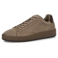 Marco Tozzi Sneaker mit Kontrastbesatz, Gr. 43, taupe - Stylischer Freizeitschuh aus hochwertigem Nubukleder, perfekt für lässige Outfits und den ganzen Tag bequem.