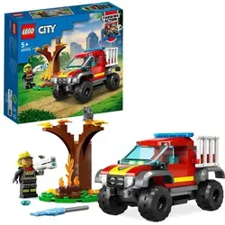 LEGO 60393 City Feuerwehr-Pickup Set - Bauspielzeugset für Kinder ab 5 Jahren, inklusive Feuerwehr-Minifigur und einem 4x4-Feuerwehrauto mit Wasserwerfer – ideal für aufregende Rettungsmissionen!
