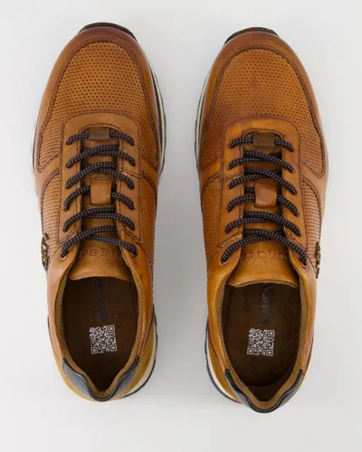 bugatti Herren's Cirino Sneaker in Cognac, Größe 41 - Herren-Sneaker mit zweifarbigen Schnürsenkeln und Bugatti-Logo, ideal für trendbewusste Männer, die Komfort und Stil kombinieren.