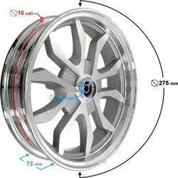 Tres Vorderradfelge 10 Zoll - Hochwertige Aluminium Vorderradfelge für Scooter, 10 Zoll, mit präziser Verarbeitung und geprüfter Qualität. Ideal für Barton Tres Modelle, sorgt für zuverlässige Leistung und Langlebigkeit.