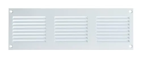 Steinberg14 Metall Lüftungsgitter 300x100 mm in Weiß mit Insektenschutz - Abluftgitter für Wand und Decke - Lüftungsabdeckung für Innen- und Außenbereich