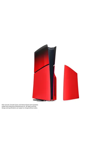 Sony Console Cover (Slim) Techno Red - Hochwertige Abdeckung für PS5 von PlayStation. Einfache Montage der neuen Covers für einen frischen Look. Perfekt kombinierbar mit dem passenden DualSense Controller.