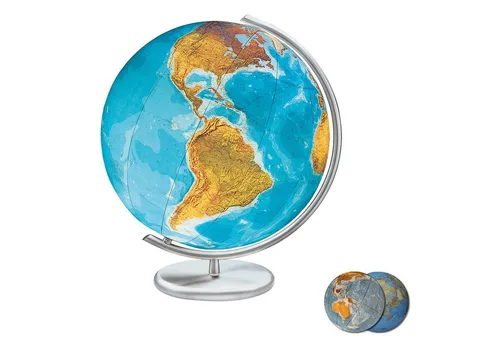 Columbus Globus DUO Regent Leuchtglobus 40 cm - Eleganter Tischglobus mit Leuchtfunktion, aus hochwertigem Acryl oder Kristallglas. Perfekt für die stilvolle Dekoration und zur geografischen Erkundung.