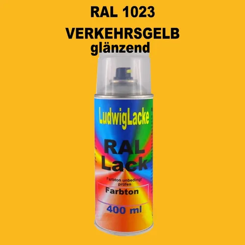 Ral Spraydose 1023 Verkehrsgelb 400ml glänzend Buntlack für Metall Holz Glas