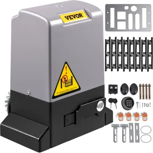 VEVOR Schiebetorantrieb 1800kg mit Fernbedienung und APP Steuerung - Antrieb für Schiebetore bis 1800 kg, mit einfacher Fernbedienung und APP Steuerung für maximale Bequemlichkeit. Ideal für Sicherheit und Komfort.