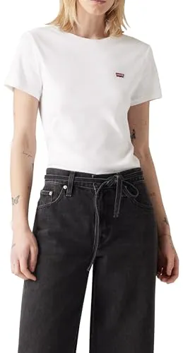 Levi's Damen Essential HM SS Tee T-Shirt, White +, L