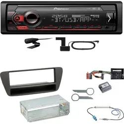 Pioneer MVH-S420DAB Bluetooth WAV DAB+ Autoradio USB Einbauset für Audi Q3 8U