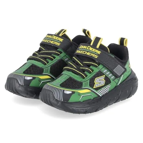 SKECH TRACKS-TRACTOR-TRONIX Sneaker im John Deere Design - Sneaker aus Lederimitat mit Klettverschluss, ideal für kleine Abenteurer und Fans von John Deere. Inklusive Größenschablone zum Download!