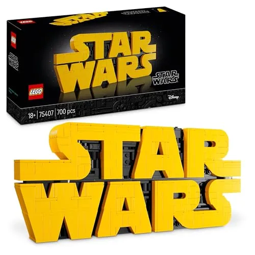 Star WarsTM Logo aus LEGO Steinen - LEGO Set zur Konstruktion des ikonischen Star WarsTM Logos, fördert Kreativität und bietet stundenlangen Bau-Spaß für Fans jeden Alters.