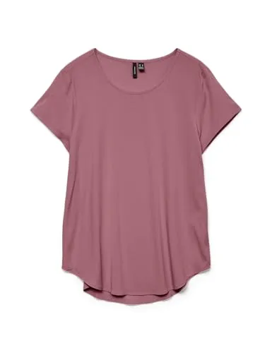 VERO MODA Damen Vmbella Ss Top WVN Ga Noos T-Shirt, Mesa Rose, M
