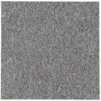 Karat Teppichfliesen Moskau Selbstliegend Rutschhemmend 50 x 50 cm Grau