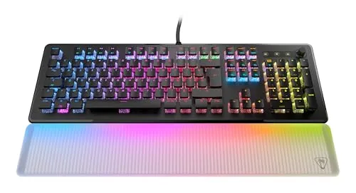 Turtle Beach Vulcan II Max – RGB Gaming Tastatur - Gaming Zubehör für Xbox Series X & S mit optischen Titan II-Schaltern für ultraschnelle Betätigung und 200 Millionen Klicks Lebensdauer sowie abnehmbarer Handballenauflage für zusätzlichen Komfort.