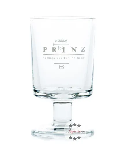 Prinz Schnapsglas "Stamperl" groß / 2cl & 4cl Eichstrich / Ø ca. 5cm / H ca. 9cm