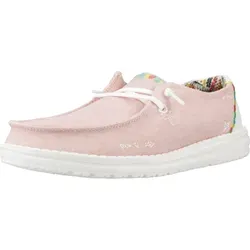 Hey Dude Wendy Boho Damen Mokassins in Rosa - Stylische Slipper & Loafer mit ultraleichter EVA-Sohle, Easy-On-System für einfachen Einstieg und maschinenwaschbar - der perfekte Freizeitbegleiter für den Sommer!