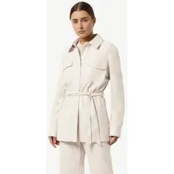 comma Hemdjacke Overshirt in Lederoptik beige 46 EU - Stylische Hemdjacke in Lederoptik mit abnehmbarem Gürtel, ideal für lässige Looks. Hochwertiges Material sorgt für angenehmen Tragekomfort und vielseitige Kombinationsmöglichkeiten.