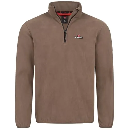 Höhenhorn Skyja Herren Fleece Pullover Braun Gr. 3XL - Outdoor Fleecejacke für Herren, bietet optimalen Windschutz und Wärmeisolierung durch hohen Stehkragen und Reißverschluss, ideal für kalte Tage.