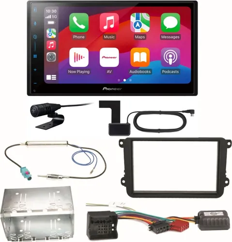 Pioneer SPH-DA77DAB Android Auto Einbauset für Seat Leon Alhambra Altea XL - Autoradio mit 4 Kanälen, Bluetooth und DAB+, ideal für nahtlose Smartphone-Integration und hochwertigen Klang im Fahrzeug.
