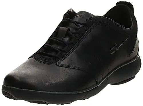 Geox Herren U Nebula A Sneakers, Schwarz, 43 EU - Herren-Sneaker mit patentiertem Geox-System für optimale Atmungsaktivität und Wohlbefinden. Leichter Einstieg und antibakterielle Innensohle für maximalen Tragekomfort.