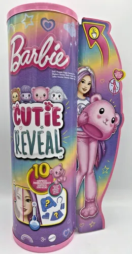 Barbie® Cutie Reveal Teddybär Plüschkostüm - Puppen & Spielsets, mit 10 Überraschungen für kreative Spielstunden und perfekte für Kinder von 5-7 Jahren.