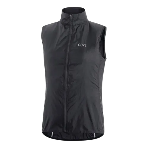 GOREWEAR Drive Weste Damen, Schwarz, Größe M - Laufbekleidung für Damen, winddicht und wasserabweisend durch GORE-TEX INFINIUM, extrem leicht und perfekt für wechselhaftes Wetter, mit reflektierenden Details und praktischem Reißverschluss.