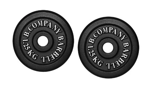 Bad Company Hantelscheiben aus Gusseisen I Gewichtsscheiben 30/31 mm für das Hanteltraining I 2,5 kg (2 x 1,25 kg)