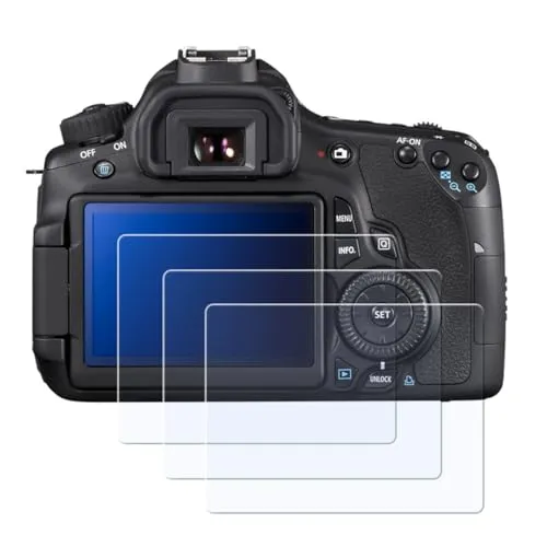 ayex Display-Schutzglas für Canon EOS 600D, 60D, EOS M2, EOS M – 0,3 mm 9H gehärtetes Glas 3 Stück