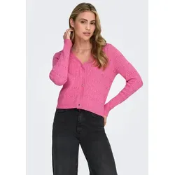 ONLY Strickjacke ONLKATIA LS CABLE V-NECK CARDIGAN CC KNT rosa M (38)
