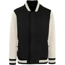 HRM Men’s Premium College Jacket - Schwarz - M - Funktionsjacke aus weichem Mischgewebe mit ringgesponnener Baumwolle und recyceltem Polyester, ideal für einen modernen, klassischen Look.