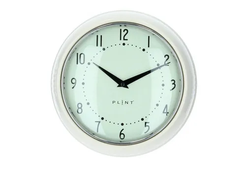 Plint Wanduhr Küchenuhr Retro cream - Küchenuhr | Wanduhr im stilvollen Retrodesign, geräuschloses Uhrwerk für eine ruhige Atmosphäre, ideal für jedes Zuhause.