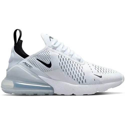 Nike Damen W Air Max 270 Sneakers, Weiß White Black 100, 36 EU - Damen-Sneaker mit elastischem Innenärmel und sockenähnlicher Konstruktion für perfekten Fersenhalt und ein leichtes Tragegefühl.