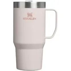 Stanley Everyday Suburban Mug 0,71 Liter - Rose Quartz - Der Stanley Everyday Suburban Mug mit 0,71 Litern Fassungsvermögen ist ideal für unterwegs. Die doppelwandige Isolierung hält Getränke lange auf Temperatur, während das robuste Edelstahl-Gehäuse Stabilität und Langlebigkeit bietet.