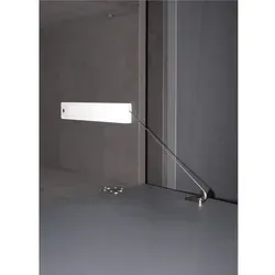 EFFEGI BREVETTI Bremsklappenhalter Winch 16 mit Stahlseil - Hochwertiger Klappenhalter für stabile Anwendungen, geeignet für Pfosten. Mit robustem Aluminium und grauer Kunststoffabdeckung, ideal für einen sicheren Halt.
