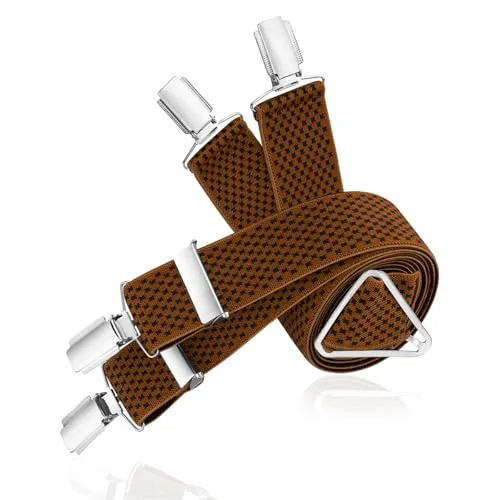 LINDENMANN Herren Hosenträger cognac marine X-Form elastisch und längenverstellbar - WIDERSTANDSFÄHIGE HOSENTRÄGER: Diese Herren Hosenträger bieten durch ihre stabile Konstruktion und hochwertigen Clips einen perfekten Halt für jedes Outfit. Made in Germany, vereinen sie Komfort und Eleganz für den täglichen Einsatz.