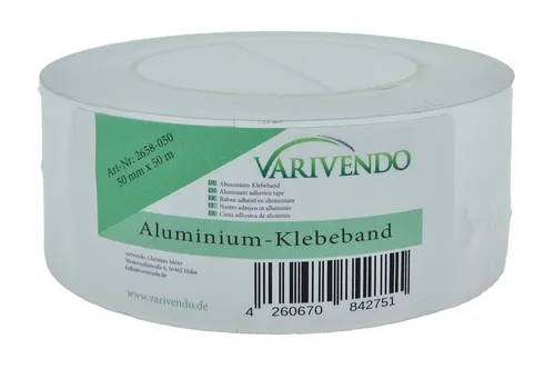 Echtes Reinaluminium Klebeband Aluminiumklebeband  50mm x 50m 1 Rolle