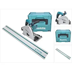 Makita Handkreissäge SP6000J1 - 1300 W Tauchsäge mit Führungsschiene, präzise Schnitttiefe bis 56mm und ausrißfreies Schneiden