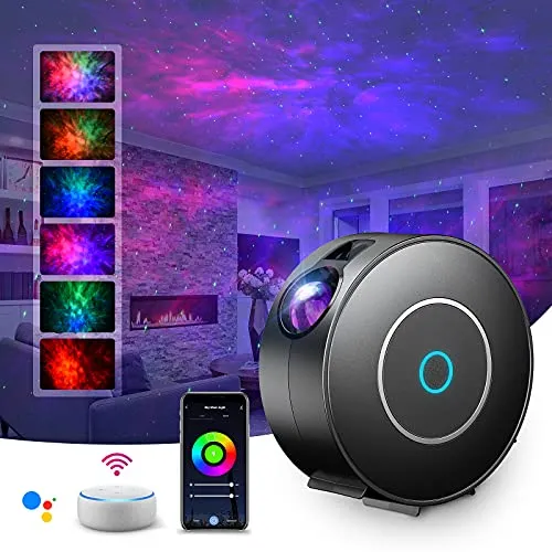 SUPPOU LED Alexa Sternenhimmel Projektor - Spezial- & Stimmungsbeleuchtung, beeindruckender 3D Galaxy Effekt mit RG Dimming und Sprachsteuerung für ein magisches Ambiente bei Partys und Festen.