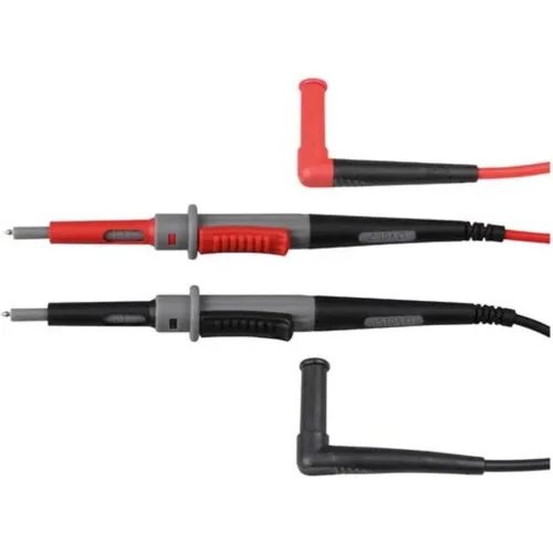Velleman PVC-Messleitungen 10A - 100 cm - Verlängerungskabel mit Bananensteckern, CAT IV, 10A Strombelastbarkeit und robustem PVC-Material für zuverlässige elektrische Verbindungen.