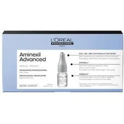 L'Oreal Professionnel Serie Expert Aminexil Advanced Serum 10 x 6 ml - Haarkuren für dünner werdendes Haar, reduziert nicht krankheitsbedingten Haarausfall mit Aminexil und Omega-6 für gestärktes Haar und verbesserte Verankerung.