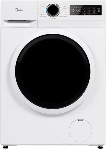 Midea MF110W100B14A10 Waschmaschine - Waschmaschine mit 10 kg Fassungsvermögen und 1.400 U/min, spart 10 % Energie, bietet Turbo-Funktion für schnelle Reinigung und Nachlegefunktion für vergessene Wäsche.