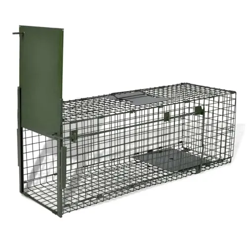 vidaXL Katzenfalle 80cm – Effektive Lebendfalle für Marder und Nutria - Haustierabwehr & Wildtierabwehr – Diese handliche Lebendfalle ist sicher für Tiere, hat keinen scharfen Kanten und ist leicht transportierbar. Ideal, um ungebetene Gäste human zu fangen.
