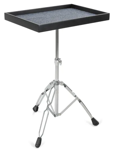 XDrum UPT1 Universal Percussion Table - Höhenverstellbarer Ablagetisch für Percussionisten, stabil und vielseitig einsetzbar, ideal für Schlagzeuger und Musiker, mit weichem Boden und 3 cm hohem Rand.