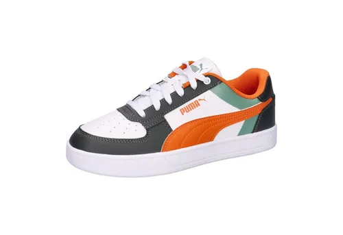 Puma Caven 2.0 Block Jr Sneaker, grau (Green Moon-Maple Syrup) Gr. 41/2 - Sneaker für Kids mit modernem Design, hoher Tragekomfort und atmungsaktivem Textilfutter. Ideal für den täglichen Einsatz – stylisch und funktional!