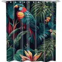 Sanilo Duschvorhang Exotic 180 x 200 cm - Duschvorhänge, 100% wasserdicht mit Anti-Schimmel-Effekt, ideal für ein hygienisches Badezimmer und einfach bei 30°C waschbar.