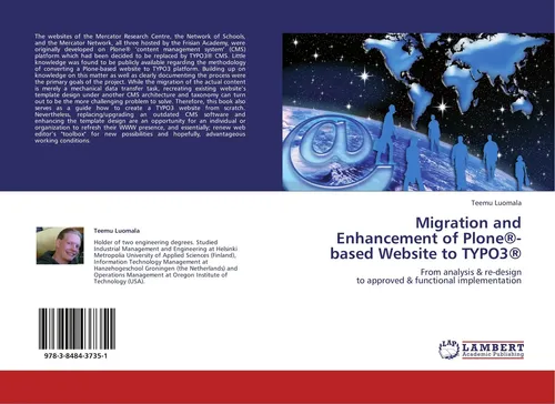 Lap Lambert Academic Migration and Enhancement of Plone-based Website to TYPO3 (Teemu Luomala, 2012) (55484071)