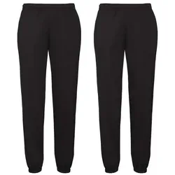 Fruit of the Loom Homewearhose Classic Jog Pants 3XL schwarz - Bequeme Homewearhose mit elastischem Bund, ideal für entspannte Tage. 80% Baumwolle für hohen Tragekomfort und optimale Passform.