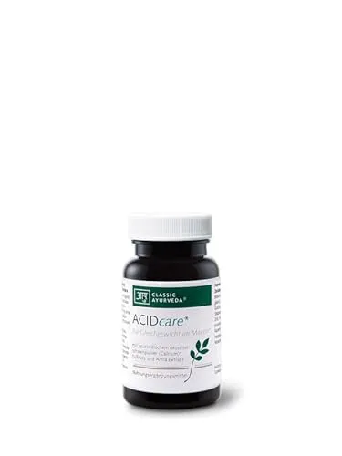 Classic Ayurveda ACIDcare Kapseln – Für Magenbalance - Medikamente bei Verdauungsstörungen & Übelkeit – Unterstützt das Gleichgewicht im Magen mit ayurvedischem Muschelschalenpulver, Süßholz und Amla.