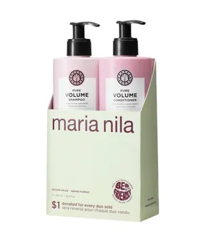 Maria Nila Pure Volume Duo Bundle 500 ml Haarpflegeset - Shampoos für voluminöses Haar, angereichert mit Vitamin B5 für Fülle, Glanz und 100% vegan.